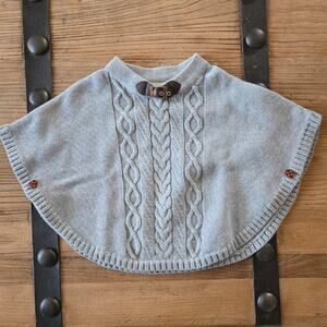 Hope and Henry Gray Cableknit Sweater Poncho Sz XS New